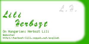 lili herbszt business card